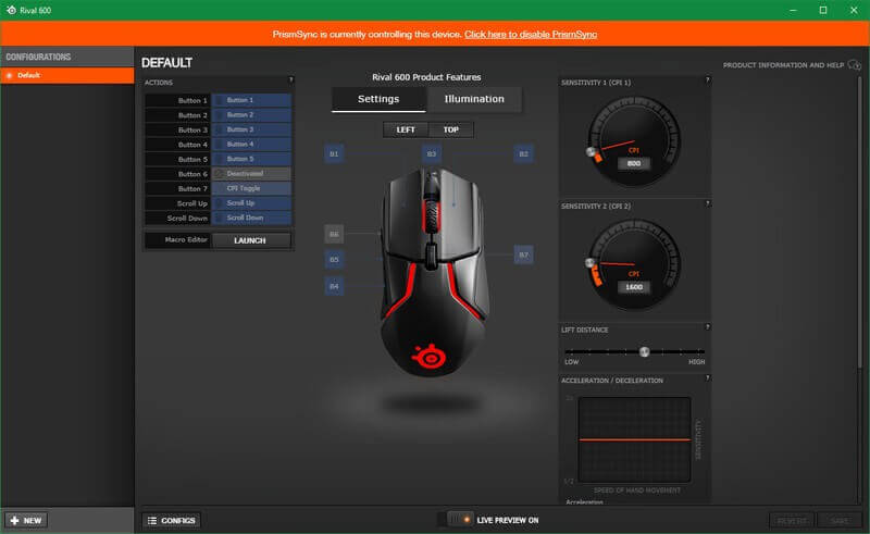 steelseries rival 600 software