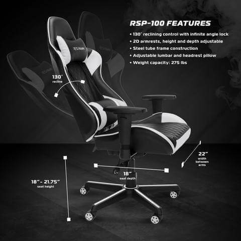 respawn 100 gaming chair Adjustable back support