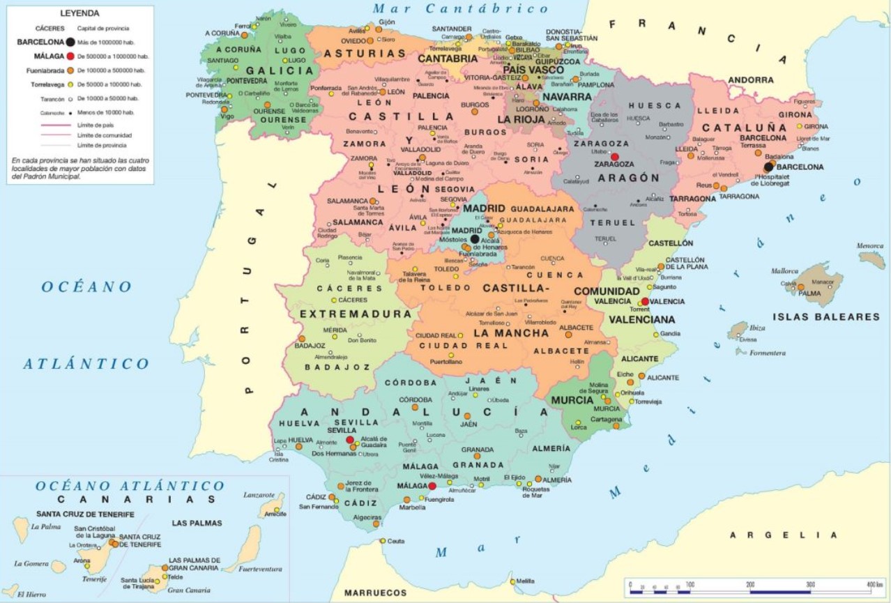Maps Of Spain 2019, More Than 250 Current Images To Download And Print