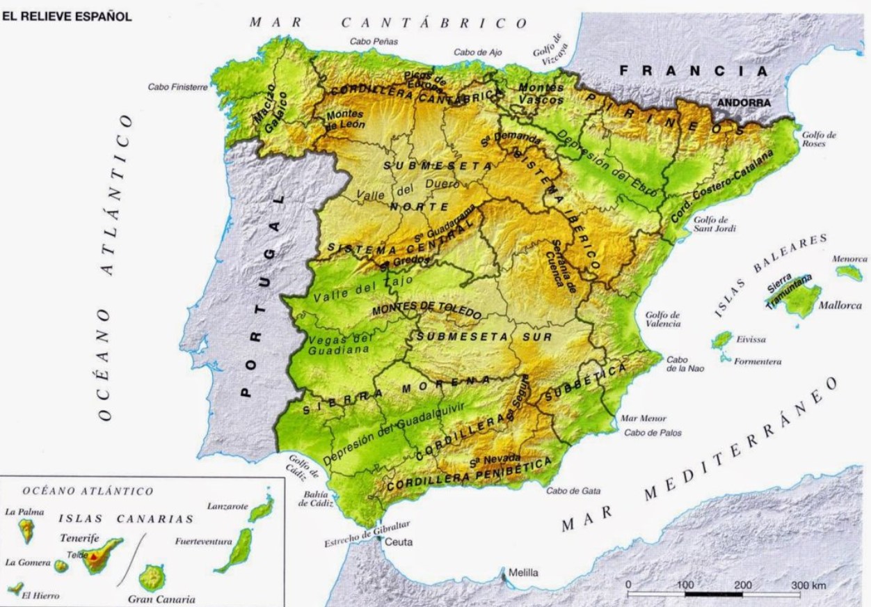 PHYSICAL MAPS OF SPAIN-2