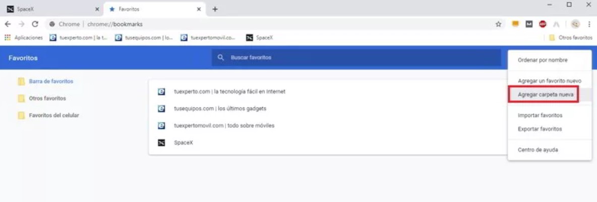 ORGANIZE CHROME BOOKMARKS BY FOLDER ON THE PC-1