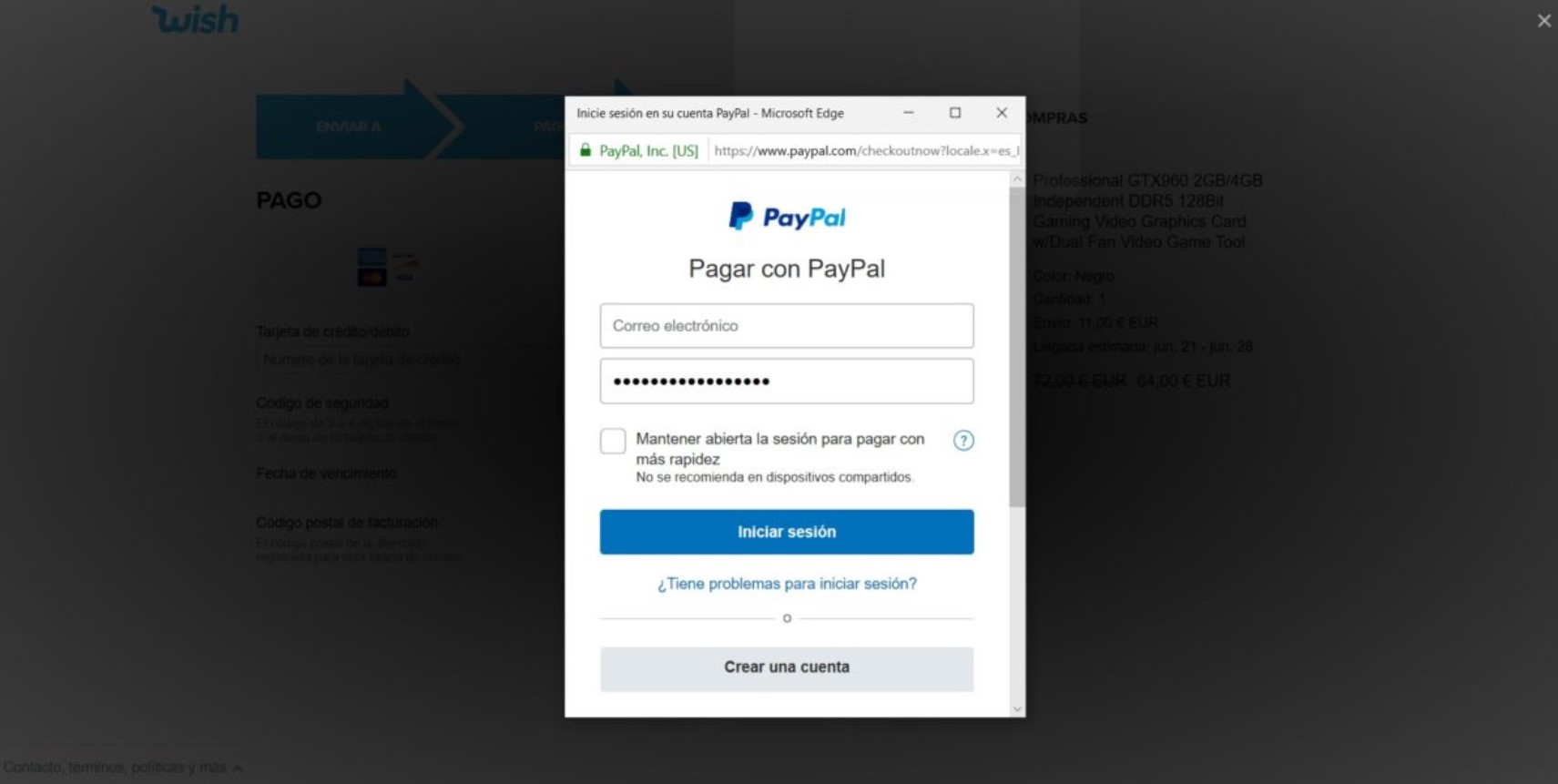 PAYPAL AS A PAYMENT METHOD