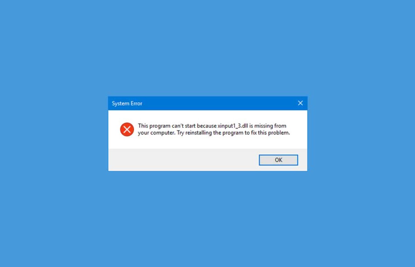 How To Fix XINPUT1_3.dll Is Missing Error In Windows 10